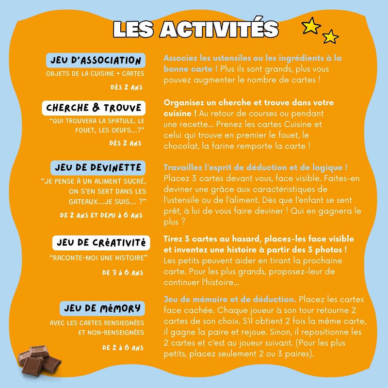 les activités avec le Mondy de la Cuisine
