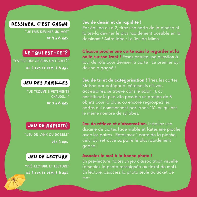 les activités avec le Mondy de la Maison