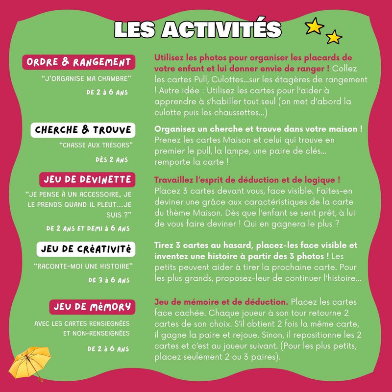 les activités avec le Mondy de la Maison