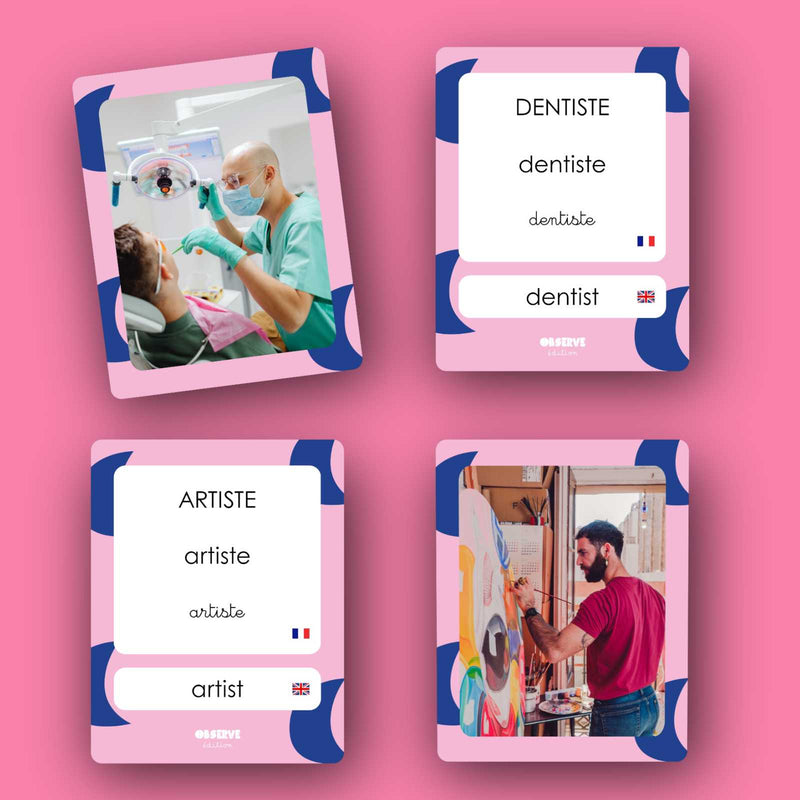 flashcards métiers cartes